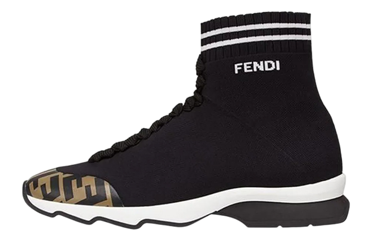 (Women) Fendi High-Top Slip-On Sneaker 'Black Logo' 8T6835A622F15EJ