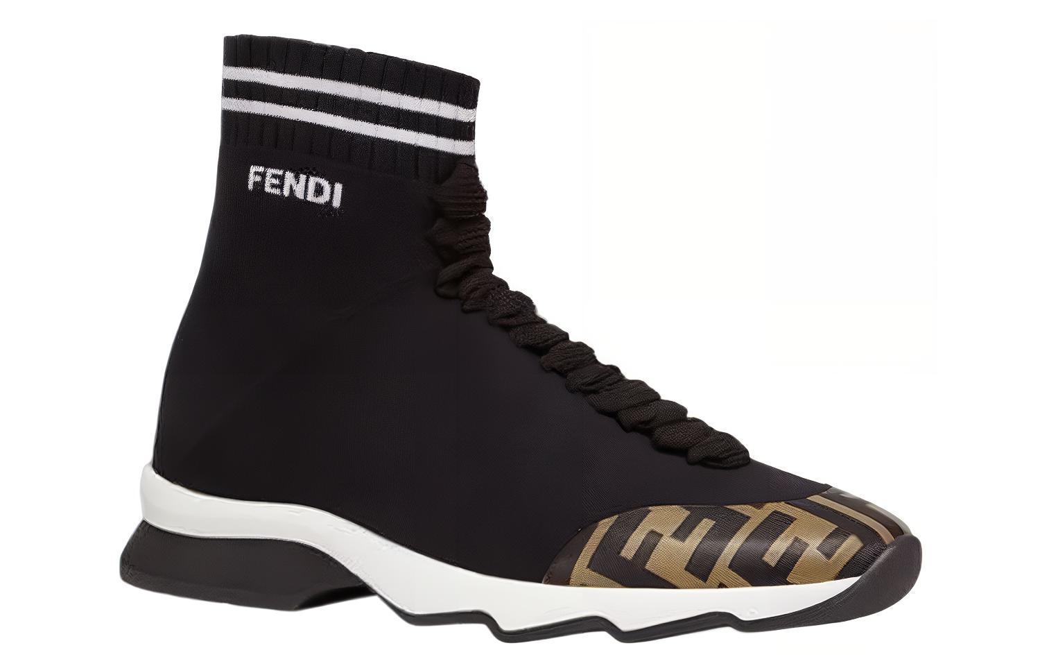 Lookbook (W) Fendi Sneaker Slip-On Alte ''Logo Nero'' 8T6835A622F15EJ