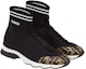 Shop (W) Fendi Sneaker High-Top Slip-On 'Logo Hitam' 8T6835A622F15EJ