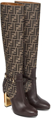 (Women) Fendi High-Top Boots 'Simplified Temperament Brown Leather' 8W8440AJZFF1D1C Shop (Women) Fendi High-Top Boots 'Simplified Temperament Brown Leather' 8W8440AJZFF1D1C