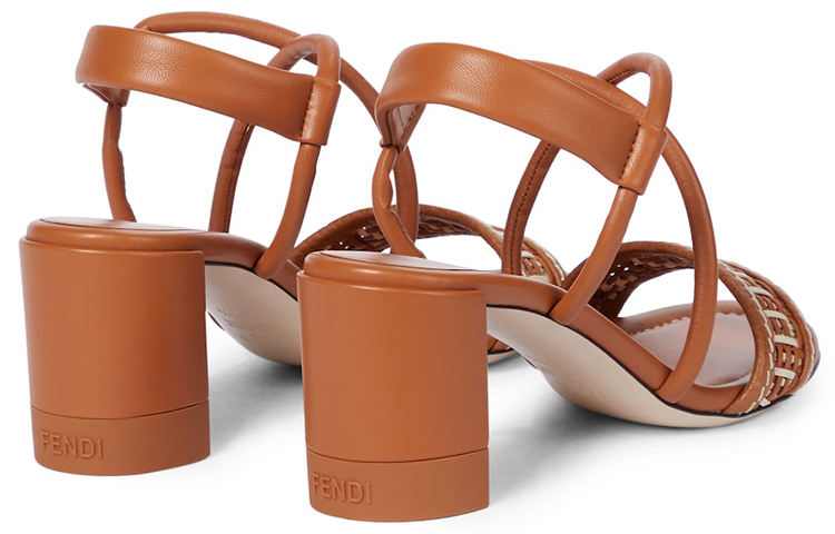 (W) Fendi Interlace Sandal 'Brown' 圖 4