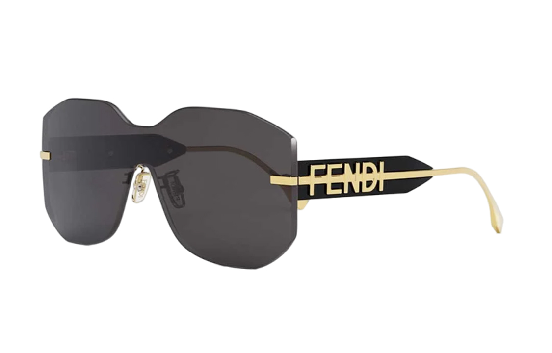 (Women) FENDI Irregular Metal Logo Sunglasses Grey  Fashion Eyewear. FE40067U30A 圖 2