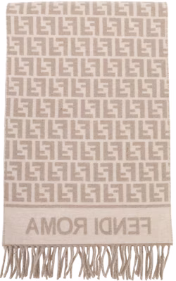 (Women) FENDI Jacquard Fringe Wool Scarf for Women - Gray FXT113AQCWF0QD3 Buy (Women) FENDI Jacquard Fringe Wool Scarf for Women - Gray FXT113AQCWF0QD3