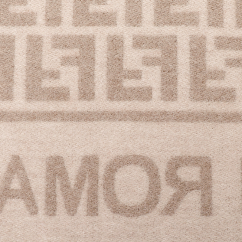 (Women) FENDI Jacquard Fringe Wool Scarf for Women - Gray FXT113AQCWF0QD3 圖 4