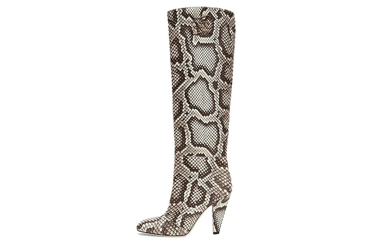 (W) Fendi Karligraphy 'Grey Snakeskin Embossed'