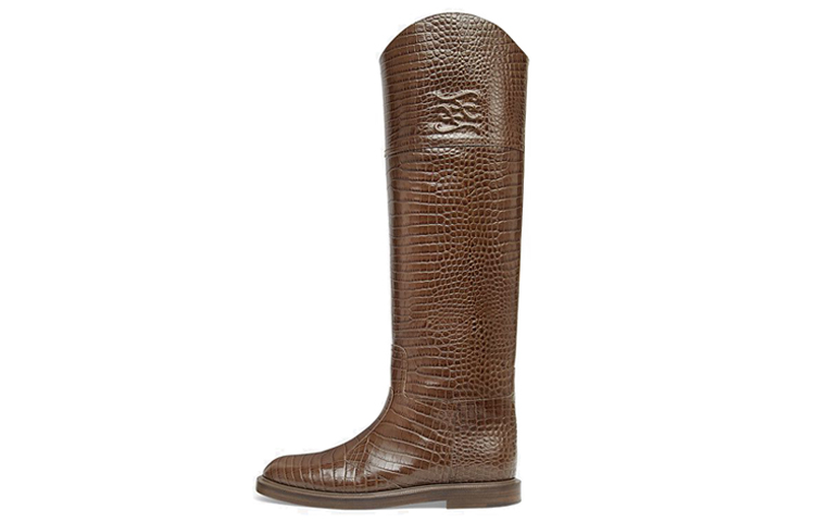 (W) Fendi Karligraphy Boots 'Brown Crocodile'