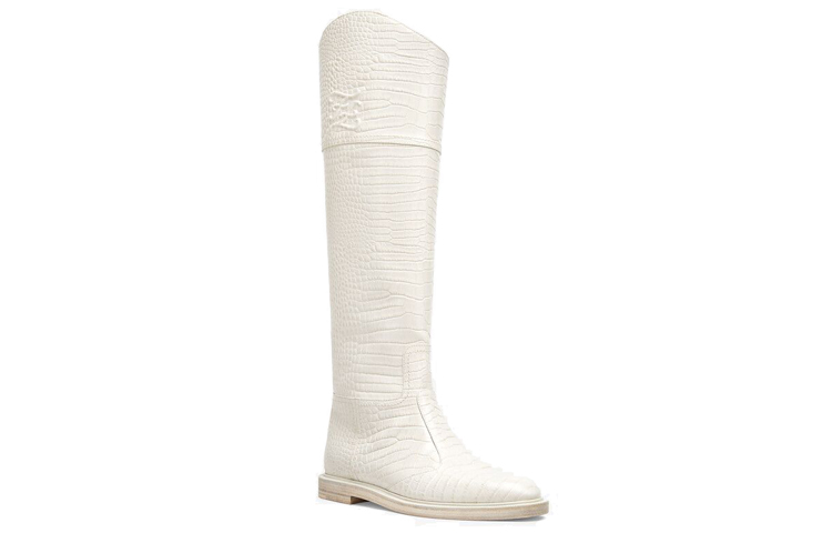 (W) Fendi Karligraphy Boots 'Crocodile Embossed White' 圖 2