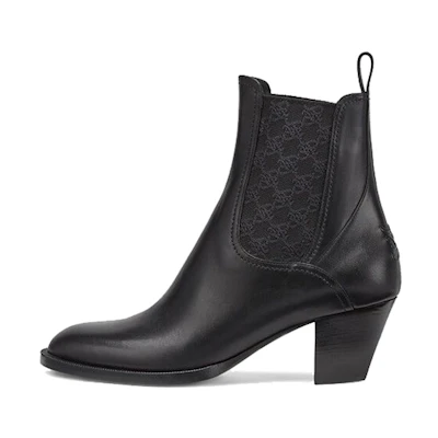 (W) Fendi Karligraphy Chelsea Boot 'Black Leather'