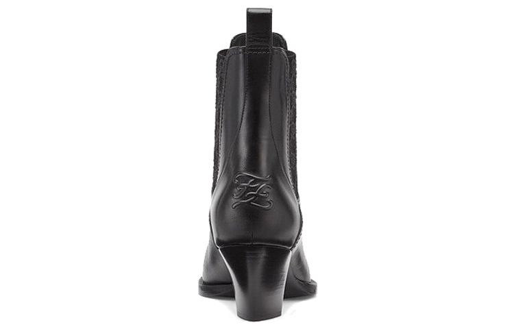 Purchase (W) Fendi Karligraphy Chelsea Stiefel ''Schwarzes Leder'' 8T8174AGE2F1OS5