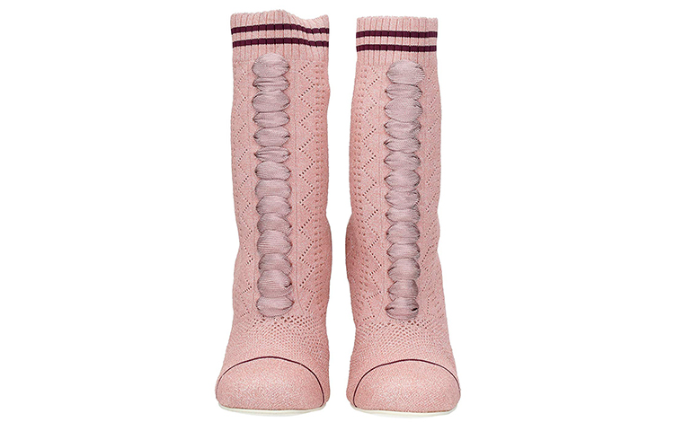 (W) Fendi Knit Ankle Boots 'Pink Fashion' 圖 4