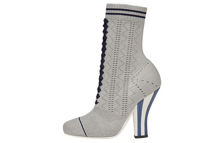 (W) Fendi Knit Fashion Ankle Boot 'Grey'