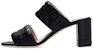 (W) Fendi Kulit Tumit-Blok Mule Peep-Toe 'Fesyen Hitam' 8R8127ABOHF0ABB