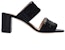 (W) Fendi Kulit Tumit-Blok Mule Peep-Toe 'Fesyen Hitam' 8R8127ABOHF0ABB