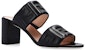 (W) Fendi Kulit Tumit-Blok Mule Peep-Toe 'Fesyen Hitam' 8R8127ABOHF0ABB