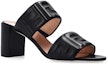 Lookbook (W) Fendi Kulit Tumit-Blok Mule Peep-Toe 'Fesyen Hitam' 8R8127ABOHF0ABB