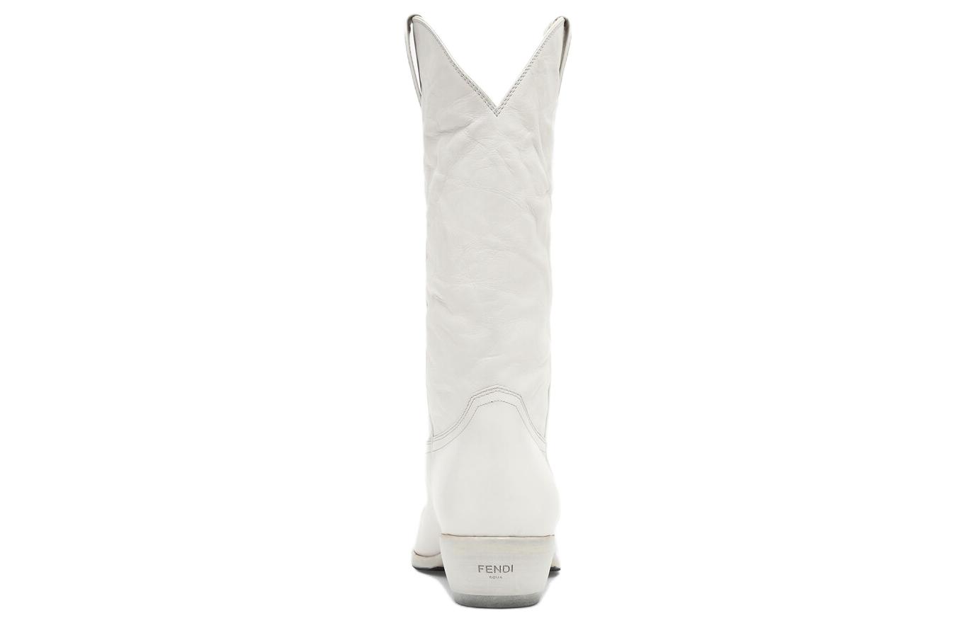 Shop (W) Bota de Tobillo Fendi de Cuero Blanco Moda y Comodidad 8W8490AQZ0F0QU7