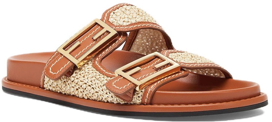 (W) Sandalias Planas de Cuero Fendi con Doble Correa 'Marrón de Moda' 8X8326AO0DF1LR0 Order (W) Sandalias Planas de Cuero Fendi con Doble Correa 'Marrón de Moda' 8X8326AO0DF1LR0