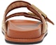 Shop (W) Sandal Rata Kulit Bertali Ganda Fendi 'Coklat Fesyen' 8X8326AO0DF1LR0