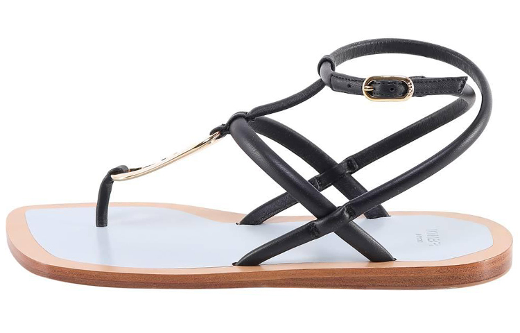 (Women) Fendi Leather Flat Sandal 'Black' 8Y8283NBAF0QA1