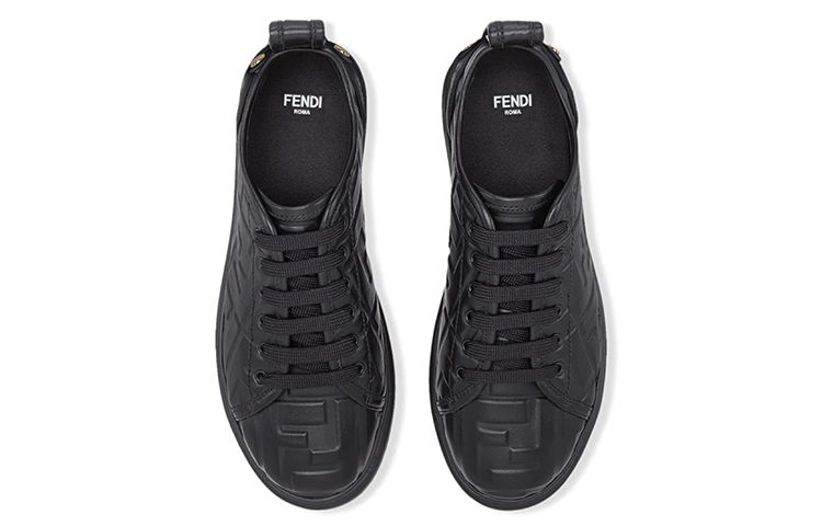 Shop (Women) Fendi Leather Flatform Black 8e8017aadsf0qa1