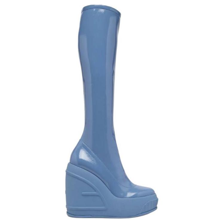 Order (W) Bottes Hautes Fendi en Cuir à Plateforme avec Fermeture Éclair ''Bleu'' 8W8399A8T9F1KE5