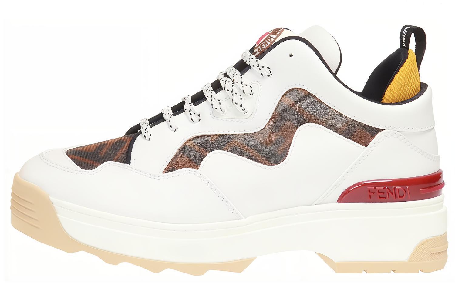 (W) Fendi Leather Logo Low Top 'White'