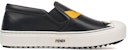 (W) Fendi Kulit Tapak Rata Rendah 'Fesyen Hitam' 8E51104RUF0700