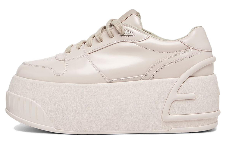 Buy (W) 芬迪皮革低帮厚底运动鞋 '米色' 8E8406PJQF084J