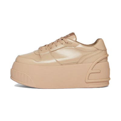 (W) Fendi Leather Low-Top Platform Sneaker 'Pink'