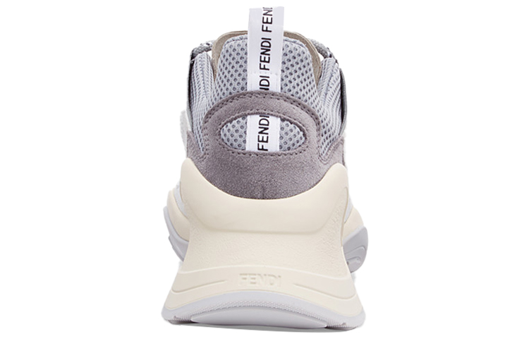 Lookbook (W) Fendi Leren Mid-Top Sneaker ''Wit Grijs'' 8E7043A8P4F18S2