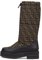 (Women) Fendi Leather Mid-Calf Boots 'Brown' 8U8182AHGKF13CV (Women) Fendi Leather Mid-Calf Boots 'Brown' 8U8182AHGKF13CV