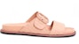 (Women) Fendi Leather Open-Toe Buckle Round Toe Flat Pink 'Fashion Slide' 8X6749A9TBF19C0
