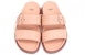 (Women) Fendi Leather Open-Toe Buckle Round Toe Flat Pink 'Fashion Slide' 8X6749A9TBF19C0