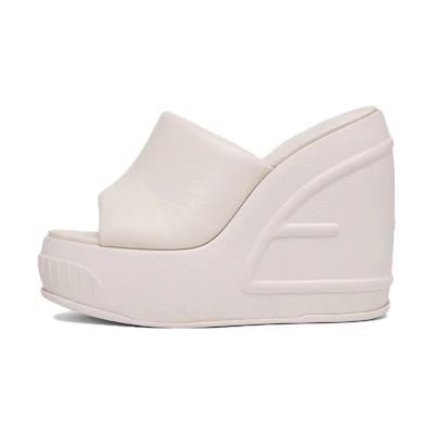 (W) Fendi Leather Open Toe Fashion Sandal 'Beige'