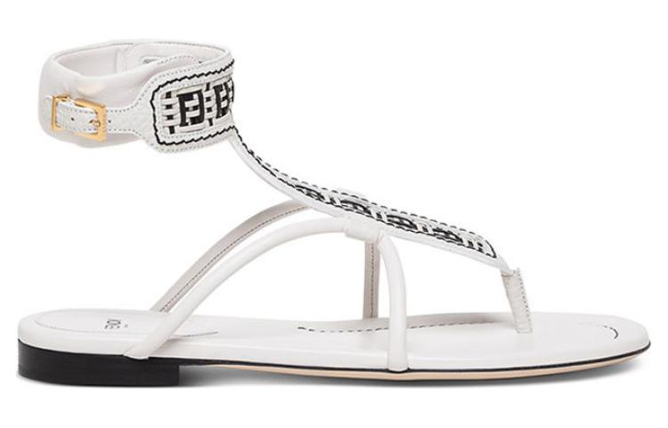 Order (W) Sandale Fendi en Cuir Bout Rond et Ouvert ''Blanc'' 8Y8095AEH6F0Z5V