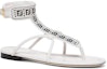 Lookbook (W) Fendi Sandal Kulit Bulat Terbuka 'Putih' 8Y8095AEH6F0Z5V