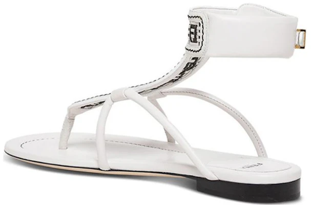 (W) Sandale Fendi en Cuir Bout Rond et Ouvert ''Blanc'' 8Y8095AEH6F0Z5V Shop (W) Sandale Fendi en Cuir Bout Rond et Ouvert ''Blanc'' 8Y8095AEH6F0Z5V