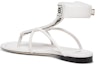 Shop (W) Fendi Sandal Kulit Bulat Terbuka 'Putih' 8Y8095AEH6F0Z5V