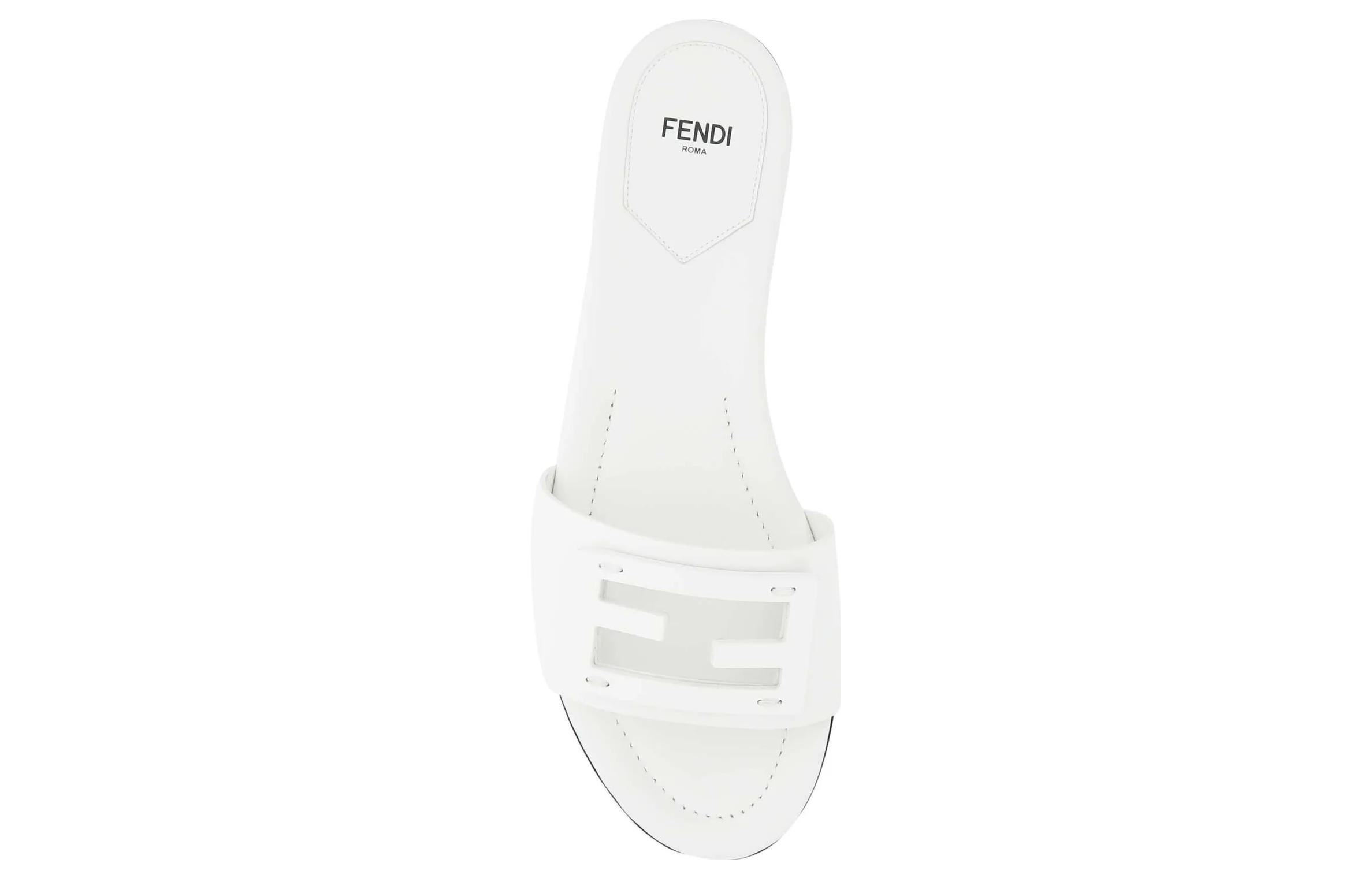 (W) Fendi Leather Slide 'CMFT Fashion White' 圖 4
