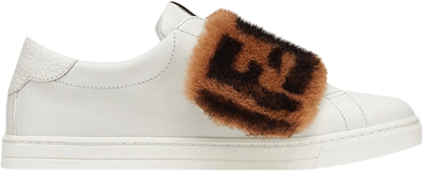 fendi-leather-slip-on-ff-fur-white-women