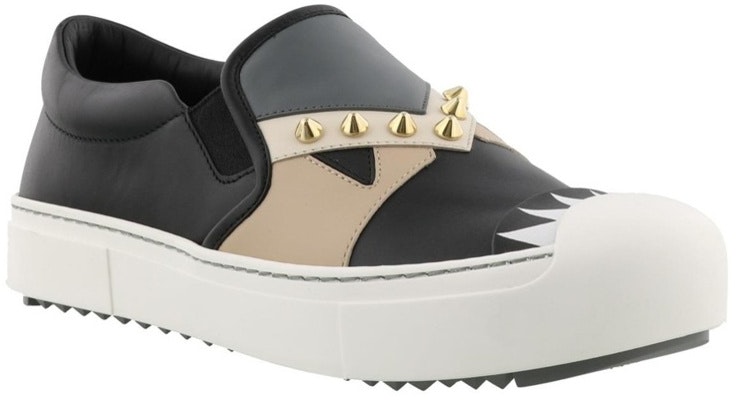 (Women) Fendi Leather Slip-On Round Toe Low-Top Sneakers 'Black Fashion' 8E6662TTYF10SS Lookbook (Women) Fendi Leather Slip-On Round Toe Low-Top Sneakers 'Black Fashion' 8E6662TTYF10SS