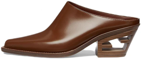 (Women) Fendi Leather Square-Toe Mule Brown 'Fashion Slide' 8R834969FF0QB3 (Women) Fendi Leather Square-Toe Mule Brown 'Fashion Slide' 8R834969FF0QB3