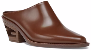 Lookbook (Women) Fendi Leather Square-Toe Mule Brown 'Fashion Slide' 8R834969FF0QB3