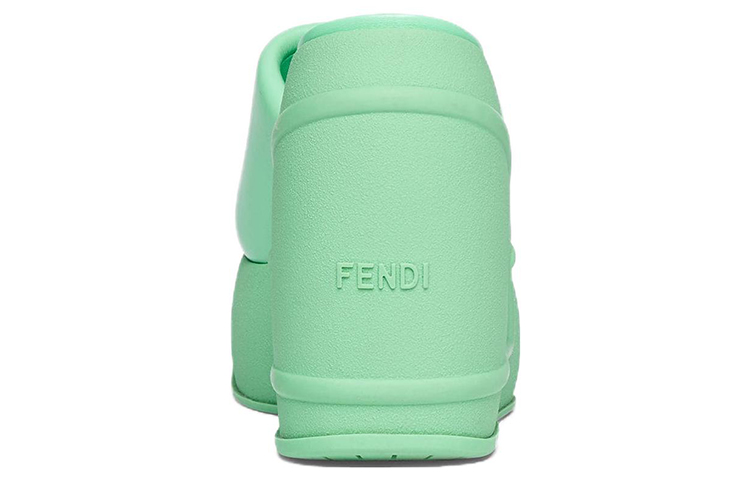 (W) Fendi Leather Wide-Brim Fashion Slide 'Green' 圖 5
