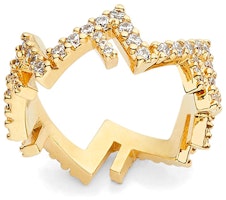 (Women) FENDI Letter F Gold Plated Brass Crystal Ring for Women - Gold. 8AK491A44GF089U (Women) FENDI Letter F Gold Plated Brass Crystal Ring for Women - Gold. 8AK491A44GF089U