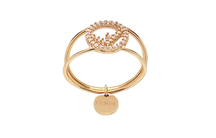 (Women) FENDI Letter Logo Ring Gold for Women. 8AG9306DMF089U