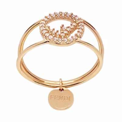 (Women) FENDI Letter Logo Ring Gold for Women. 8AG9306DMF089U