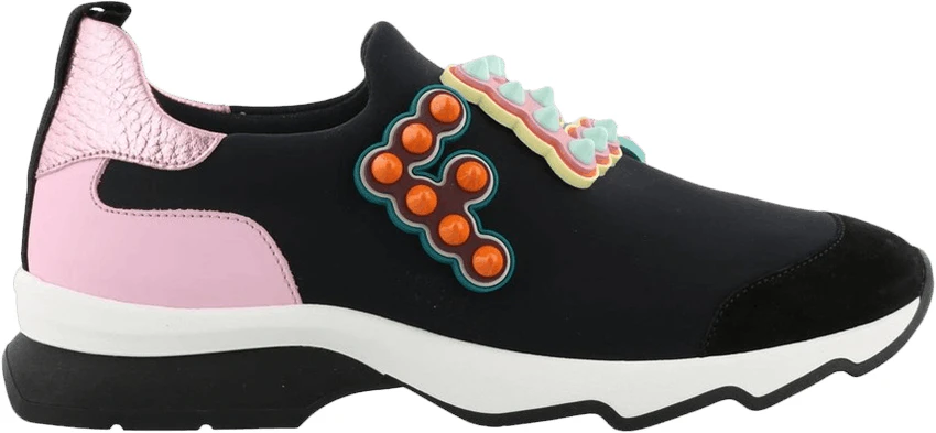 fendi-logo-embellished-slip-on-black-pink-women