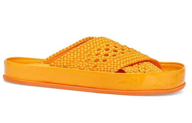 (W) Fendi Logo Patent Fashion Slide 'Orange' 圖 2