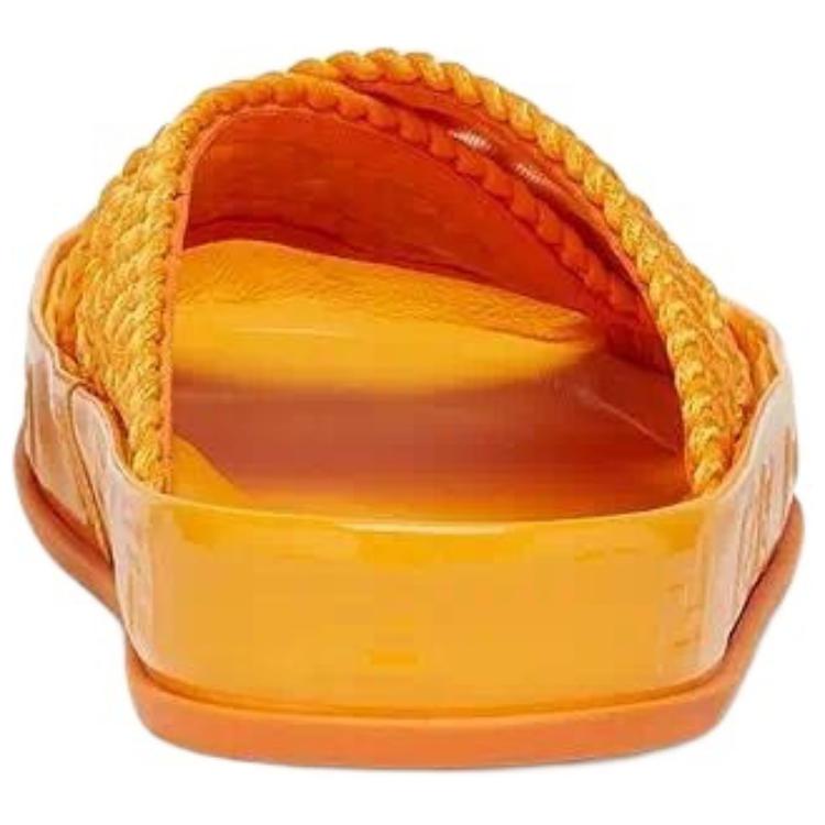 (W) Fendi Logo Patent Fashion Slide 'Orange' 圖 3